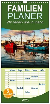 Familienplaner 2026 - Wir sehen uns in Irland - Ring of Beara und Ring of Kerry mit 5 Spalten (Wandkalender, 21 x 45 cm) CALVENDO