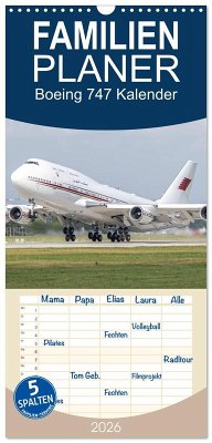 Cover Familienplaner 2026 - Boeing 747 Kalender mit 5 Spalten (Wandkalender, 21 x 45 cm) CALVENDO