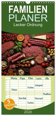 Cover Familienplaner 2026 - Lecker Ordnung mit 5 Spalten (Wandkalender, 21 x 45 cm) CALVENDO