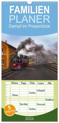 Familienplaner 2026 - Dampf im Pressnitztal mit 5 Spalten (Wandkalender, 21 x 45 cm) CALVENDO