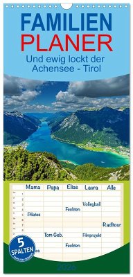 Cover Familienplaner 2026 - Und ewig lockt der Achensee - Tirol mit 5 Spalten (Wandkalender, 21 x 45 cm) CALVENDO