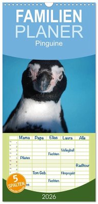 Cover Familienplaner 2026 - Pinguine 2026 mit 5 Spalten (Wandkalender, 21 x 45 cm) CALVENDO