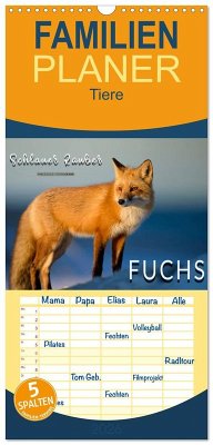 Cover Familienplaner 2026 - Fuchs - schlauer Räuber mit 5 Spalten (Wandkalender, 21 x 45 cm) CALVENDO