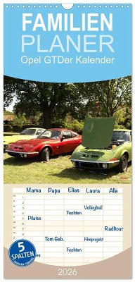 Familienplaner 2026 - Opel GT Der Kalender mit 5 Spalten (Wandkalender, 21 x 45 cm) CALVENDO