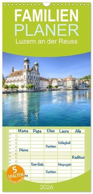Cover Familienplaner 2026 - Luzern an der Reuss mit 5 Spalten (Wandkalender, 21 x 45 cm) CALVENDO