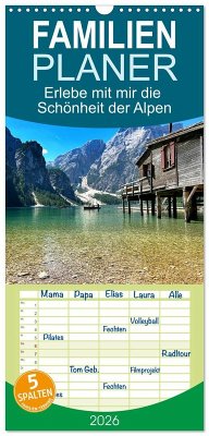 Cover Familienplaner 2026 - Erlebe mit mir die Schönheit der Alpen mit 5 Spalten (Wandkalender, 21 x 45 cm) CALVENDO