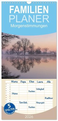 Cover Familienplaner 2026 - Morgenstimmungen 2026 mit 5 Spalten (Wandkalender, 21 x 45 cm) CALVENDO