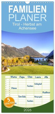 Cover Familienplaner 2026 - Tirol - Herbst am Achensee mit 5 Spalten (Wandkalender, 21 x 45 cm) CALVENDO