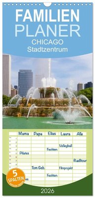 Cover Familienplaner 2026 - CHICAGO Stadtzentrum mit 5 Spalten (Wandkalender, 21 x 45 cm) CALVENDO