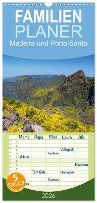 Cover Familienplaner 2026 - Madeira und Porto Santo mit 5 Spalten (Wandkalender, 21 x 45 cm) CALVENDO