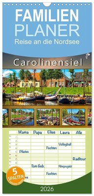 Cover Familienplaner 2026 - Reise an die Nordsee - Carolinensiel mit 5 Spalten (Wandkalender, 21 x 45 cm) CALVENDO
