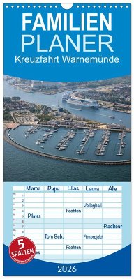 Familienplaner 2026 - Kreuzfahrt Warnemünde mit 5 Spalten (Wandkalender, 21 x 45 cm) CALVENDO