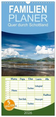 Cover Familienplaner 2026 - Quer durch Schottland mit 5 Spalten (Wandkalender, 21 x 45 cm) CALVENDO