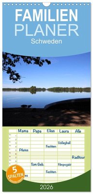 Cover Familienplaner 2026 - Schweden 2026 mit 5 Spalten (Wandkalender, 21 x 45 cm) CALVENDO