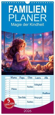 Familienplaner 2026 - Magie der Kindheit mit 5 Spalten (Wandkalender, 21 x 45 cm) CALVENDO