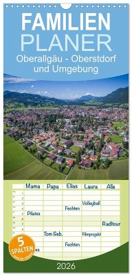 Cover Familienplaner 2026 - Oberallgäu - Oberstdorf und Umgebung mit 5 Spalten (Wandkalender, 21 x 45 cm) CALVENDO