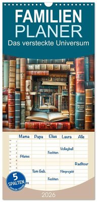 Familienplaner 2026 - Das versteckte Universum mit 5 Spalten (Wandkalender, 21 x 45 cm) CALVENDO