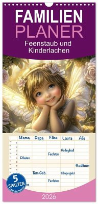 Cover Familienplaner 2026 - Feenstaub und Kinderlachen mit 5 Spalten (Wandkalender, 21 x 45 cm) CALVENDO