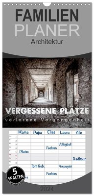 Cover Familienplaner 2026 - Vergessene Plätze - verlorene Vergangenheit mit 5 Spalten (Wandkalender, 21 x 45 cm) CALVENDO