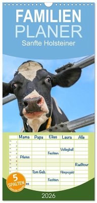 Cover Familienplaner 2026 - Sanfte Holsteiner mit 5 Spalten (Wandkalender, 21 x 45 cm) CALVENDO
