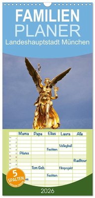 Cover Familienplaner 2026 - Landeshauptstadt München mit 5 Spalten (Wandkalender, 21 x 45 cm) CALVENDO