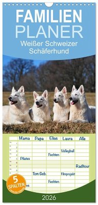 Familienplaner 2026 - Weißer Schweizer Schäferhund mit 5 Spalten (Wandkalender, 21 x 45 cm) CALVENDO Familienplaner 2026 - Weißer Schweizer Schäferhund mit 5 Spalten (Wandkalender, 21 x 45 cm) CALVENDO