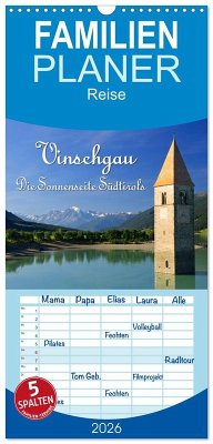 Familienplaner 2026 - Vinschgau - Die Sonnenseite Südtirols mit 5 Spalten (Wandkalender, 21 x 45 cm) CALVENDO Cover Familienplaner 2026 - Vinschgau - Die Sonnenseite Südtirols mit 5 Spalten (Wandkalender, 21 x 45 cm) CALVENDO