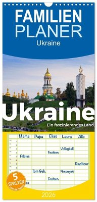 Familienplaner 2026 - Ukraine - Ein faszinierendes Land. mit 5 Spalten (Wandkalender, 21 x 45 cm) CALVENDO Cover Familienplaner 2026 - Ukraine - Ein faszinierendes Land. mit 5 Spalten (Wandkalender, 21 x 45 cm) CALVENDO
