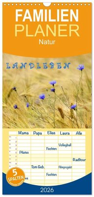 Familienplaner 2026 - LANDLEBEN mit 5 Spalten (Wandkalender, 21 x 45 cm) CALVENDO