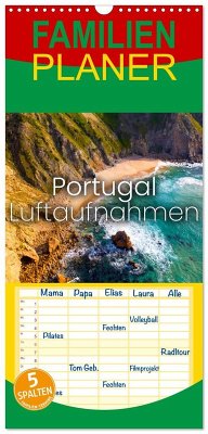 Familienplaner 2026 - Portugal Luftaufnahmen mit 5 Spalten (Wandkalender, 21 x 45 cm) CALVENDO