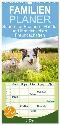 Familienplaner 2026 - Bauernhof-Freunde - Hunde und ihre tierischen Freundschaften mit 5 Spalten (Wandkalender, 21 x 45 cm) CALVENDO Cover Familienplaner 2026 - Bauernhof-Freunde - Hunde und ihre tierischen Freundschaften mit 5 Spalten (Wandkalender, 21 x 45 cm) CALVENDO