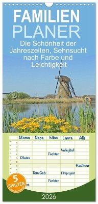 Familienplaner 2026 - Die Schönheit der Jahreszeiten, Sehnsucht nach Farbe und Leichtigkeit mit 5 Spalten (Wandkalender, 21 x 45 cm) CALVENDO