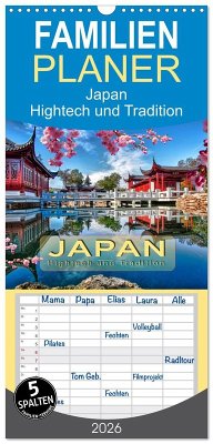 Cover Familienplaner 2026 - Japan - Hightech und Tradition mit 5 Spalten (Wandkalender, 21 x 45 cm) CALVENDO