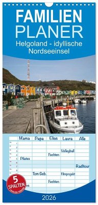 Familienplaner 2026 - Helgoland - idyllische Nordseeinsel mit 5 Spalten (Wandkalender, 21 x 45 cm) CALVENDO
