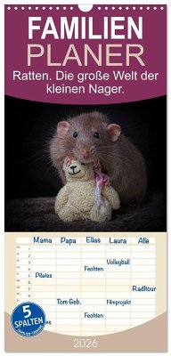 Familienplaner 2026 - Ratten. Die große Welt der kleinen Nager mit 5 Spalten (Wandkalender, 21 x 45 cm) CALVENDO
