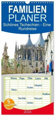 Cover Familienplaner 2026 - Schönes Tschechien - Eine Rundreise mit 5 Spalten (Wandkalender, 21 x 45 cm) CALVENDO