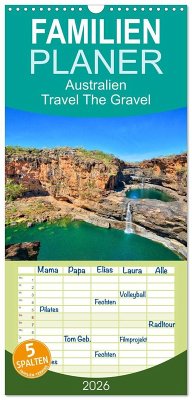 Cover Familienplaner 2026 - Australien - Travel The Gravel mit 5 Spalten (Wandkalender, 21 x 45 cm) CALVENDO