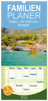 Cover Familienplaner 2026 - Capri - Im Golf von Neapel. mit 5 Spalten (Wandkalender, 21 x 45 cm) CALVENDO