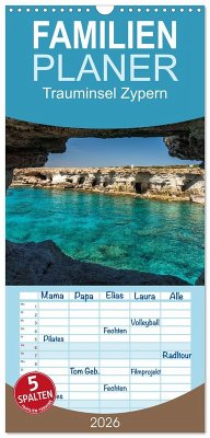 Cover Familienplaner 2026 - Trauminsel Zypern mit 5 Spalten (Wandkalender, 21 x 45 cm) CALVENDO