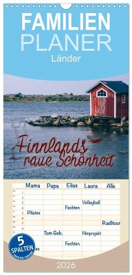 Cover Familienplaner 2026 - Finnlands raue Schönheit mit 5 Spalten (Wandkalender, 21 x 45 cm) CALVENDO