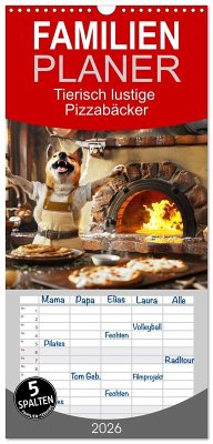 Familienplaner 2026 - Tierisch lustige Pizzabäcker mit 5 Spalten (Wandkalender, 21 x 45 cm) CALVENDO Familienplaner 2026 - Tierisch lustige Pizzabäcker mit 5 Spalten (Wandkalender, 21 x 45 cm) CALVENDO
