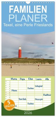 Cover Familienplaner 2026 - Texel, eine Perle Frieslands mit 5 Spalten (Wandkalender, 21 x 45 cm) CALVENDO