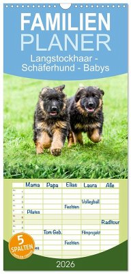 Familienplaner 2026 - Langstockhaar - Schäferhund - Babys mit 5 Spalten (Wandkalender, 21 x 45 cm) CALVENDO Familienplaner 2026 - Langstockhaar - Schäferhund - Babys mit 5 Spalten (Wandkalender, 21 x 45 cm) CALVENDO