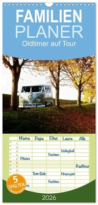 Cover Familienplaner 2026 - Oldtimer auf Tour mit 5 Spalten (Wandkalender, 21 x 45 cm) CALVENDO