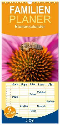 Familienplaner 2026 - Bienenkalender mit 5 Spalten (Wandkalender, 21 x 45 cm) CALVENDO