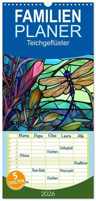 Familienplaner 2026 - Teichgeflüster mit 5 Spalten (Wandkalender, 21 x 45 cm) CALVENDO