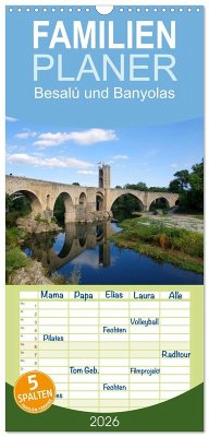Familienplaner 2026 - Besalú und Banyolas mit 5 Spalten (Wandkalender, 21 x 45 cm) CALVENDO