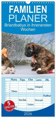 Familienplaner 2026 - Briardbabys in ihren ersten Wochen mit 5 Spalten (Wandkalender, 21 x 45 cm) CALVENDO Familienplaner 2026 - Briardbabys in ihren ersten Wochen mit 5 Spalten (Wandkalender, 21 x 45 cm) CALVENDO