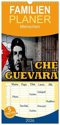 Cover Familienplaner 2026 - CHE GUEVARA mit 5 Spalten (Wandkalender, 21 x 45 cm) CALVENDO