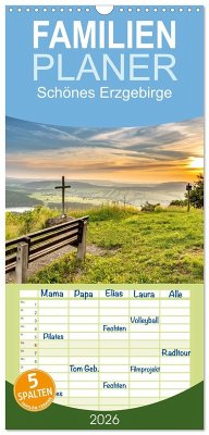 Familienplaner 2026 - Schönes Erzgebirge mit 5 Spalten (Wandkalender, 21 x 45 cm) CALVENDO